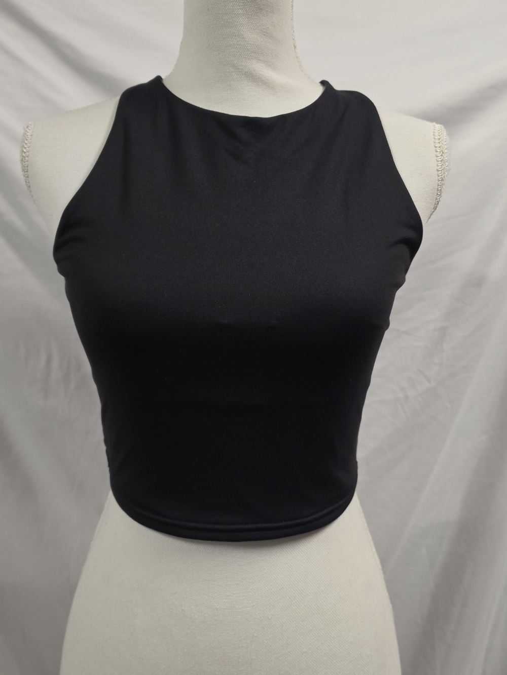 ALO Yoga Black Cropped High-Neck Tank